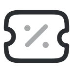 Ticket Discount SVG Icon